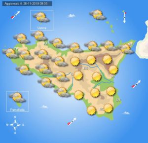 Meteo mercoledì 27 novembre Sicilia