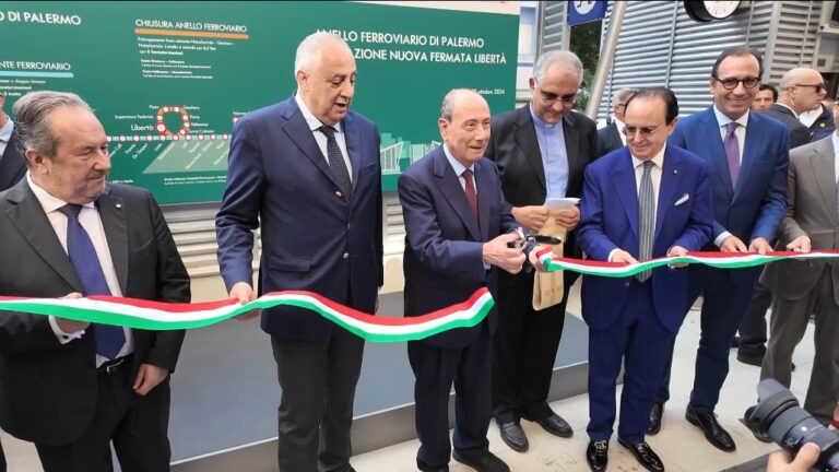 Inaugurata la nuova fermata Libertà dell’anello ferroviario di Palermo