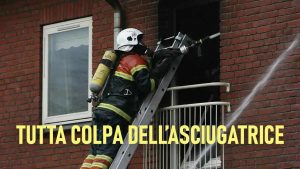 Incendio in casa, colpa dell'asciugatrice