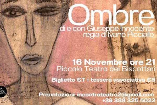 I paesaggi sonori e onirici di “Ombre”, in scena sabato 16 novembre al Piccolo Teatro dei Biscottari