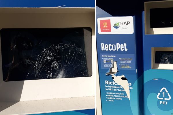 Borgonuovo. Nuovi atti di vandalismo all’Ecocompattatore “RECOPET”