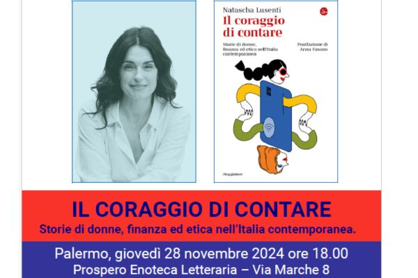 “Il coraggio di contare” di Natascha Lusenti, la presentazione il 28 novembre a Palermo