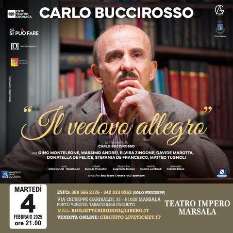 Martedì 4 febbraio al Teatro Impero a Marsala “Il vedovo allegro” quarto appuntamento della Stagione teatrale 2024/2025