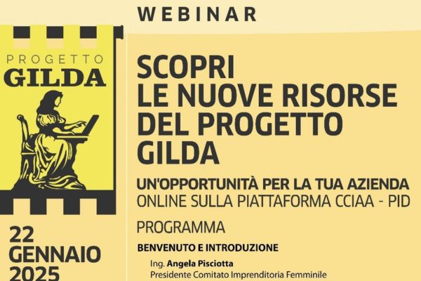 Imprese digitali, in Camera di Commercio Palermo Enna webinar mercoledì 22 sulle nuove risorse del “Progetto Gilda”